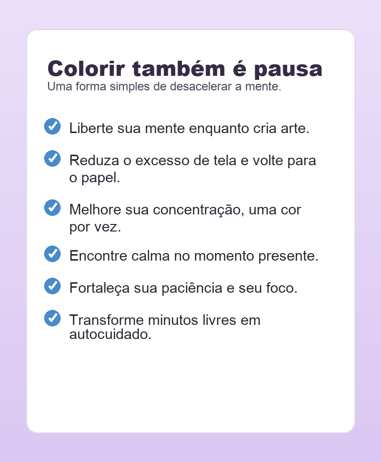 Benefícios de colorir com calma